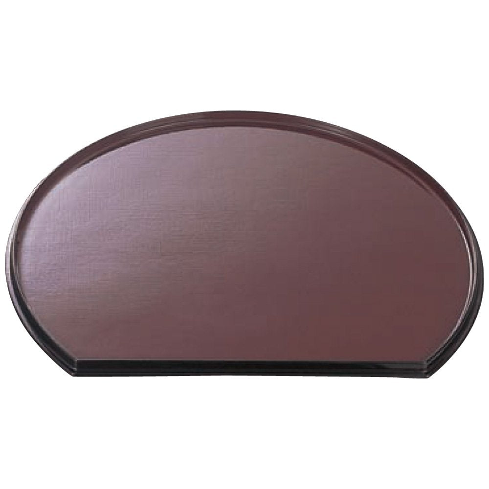 Golden Week Tray: 福井kurahuto Golden Week Brown (Tray, Double-Sided, Half Moon, Heat Resistant, 3 – 75 – 13, The 2) (Size: 365x315x19 mm)