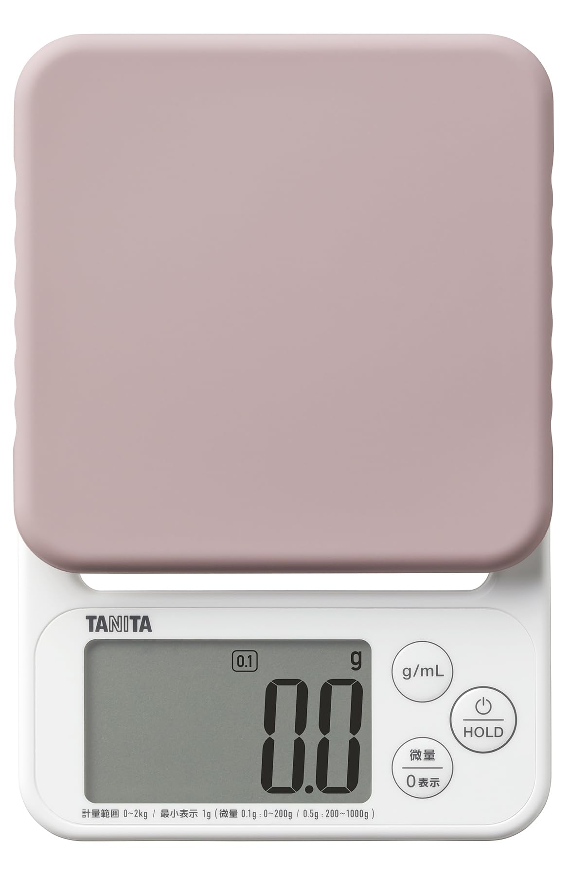 Tanita KJ-222 Cooking Scale, Pink, 0.004 oz (0.1 g) Unit, Trace ML HOLD Kitchen Scale, Cooking, Digital