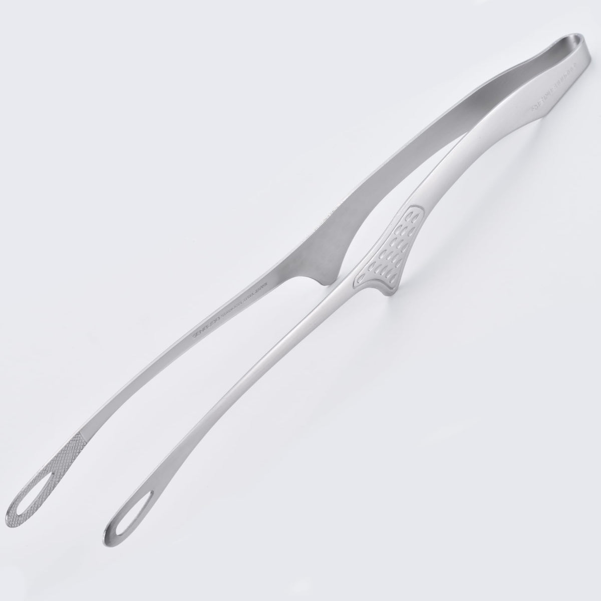 Senmudo All Stainless Steel Convenient Tongs with Feet Medium