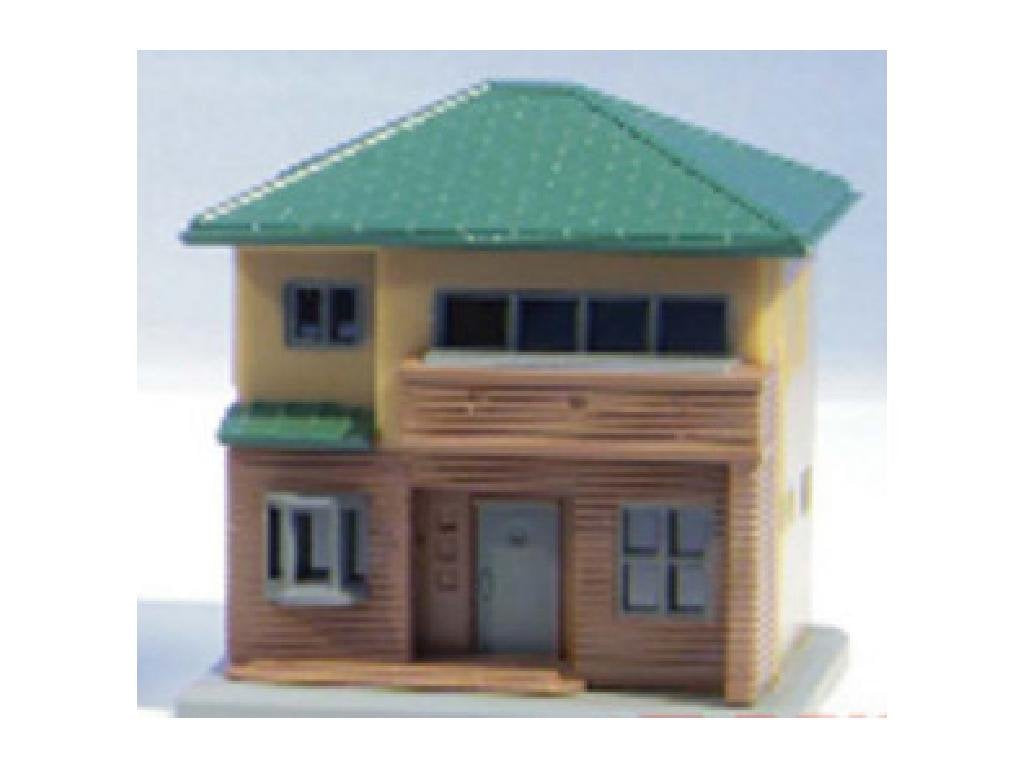 Rokuhan Z Gauge S044-2 Upstairs Houses C Brown