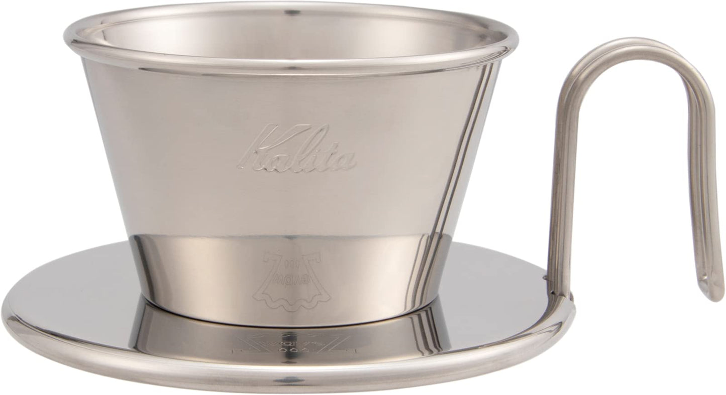 Carita WDS-155 Stainless Steel Coffee Dripper Wave Series Handmade by Tsubame Craftsmen Craftsmen, Made in Japan, Drip Equipment, For 1 or 2 People, For 1 or 2 People, 1 Cup, 2 Cups, Coffee House,