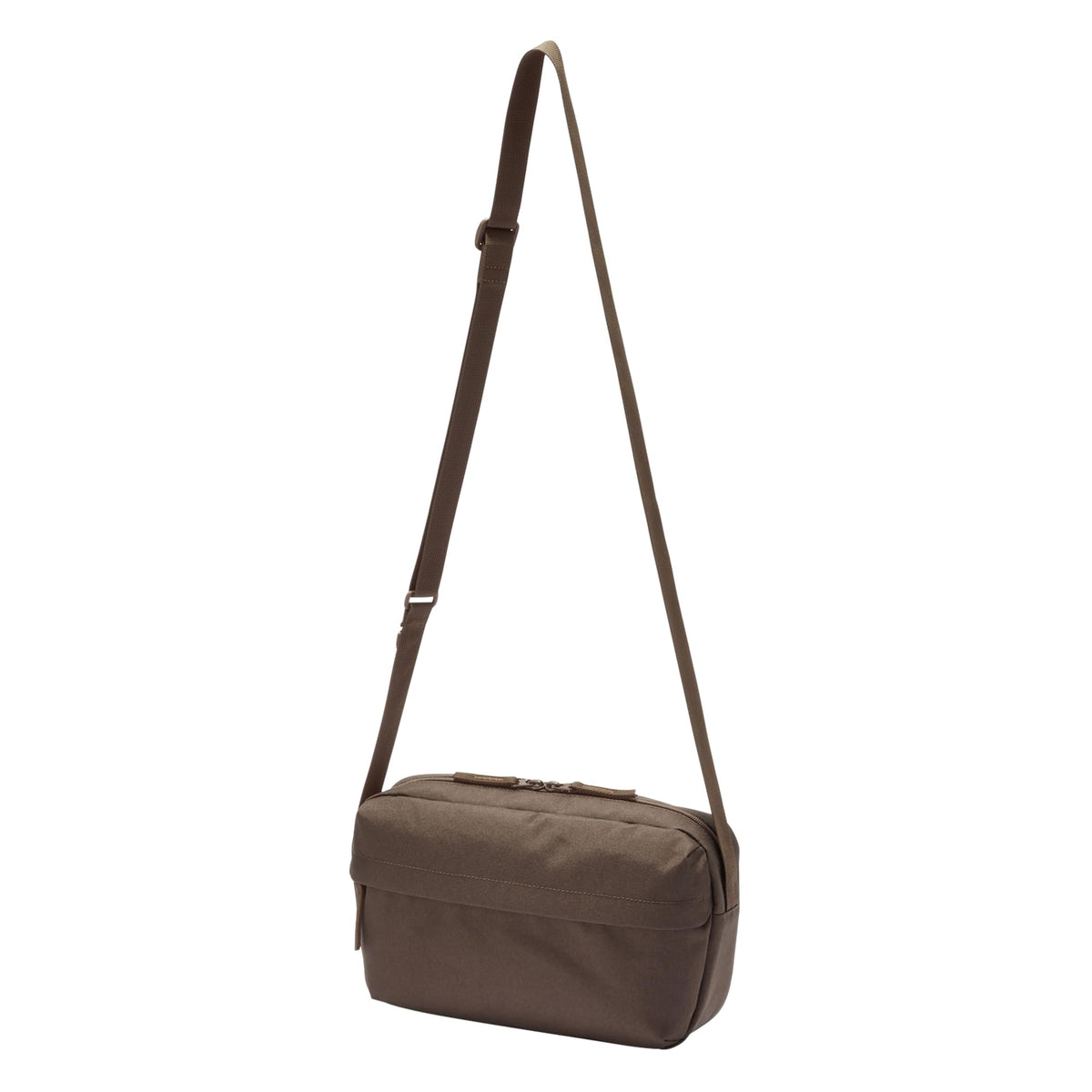 MUJI EFD12A5A Water Repellent Shoulder Bag with Back Pocket, Unisex, Adult, dark mocha brown, One Size