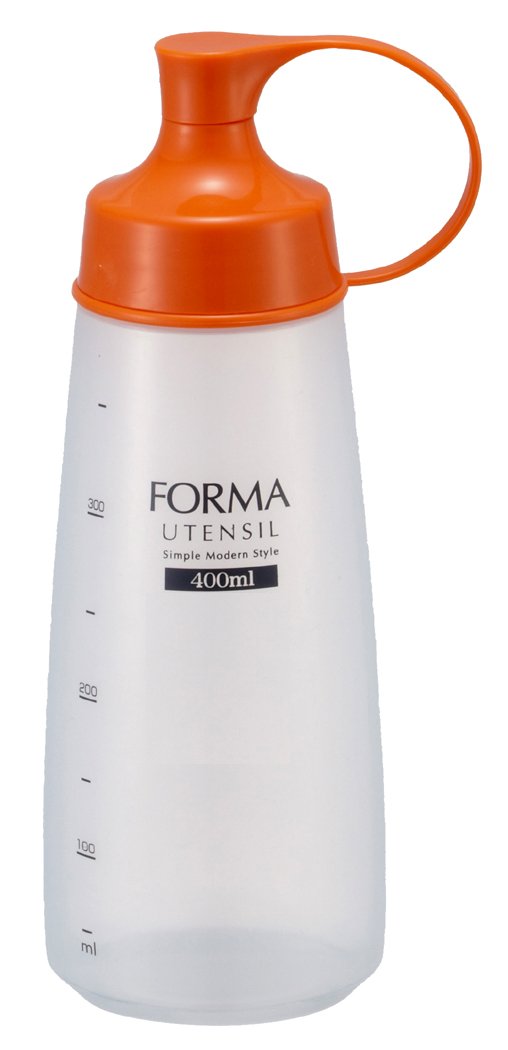 Asvel 2144 Condiment Bottle, Resin, Wide Mouth, Large, Forma, Orange