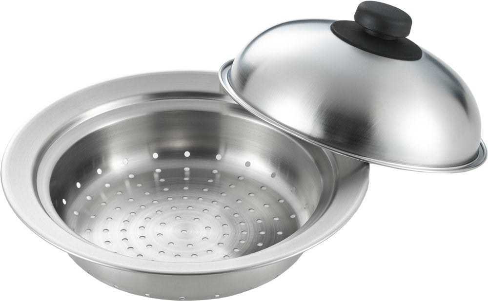 Yoshikawa YJ2538 Steamer for Pots, 7.1-7.9 inches (18-20 cm) Pot, Made in Japan, Stainless Steel, Steamed Cooking, Easy Steaming Plate