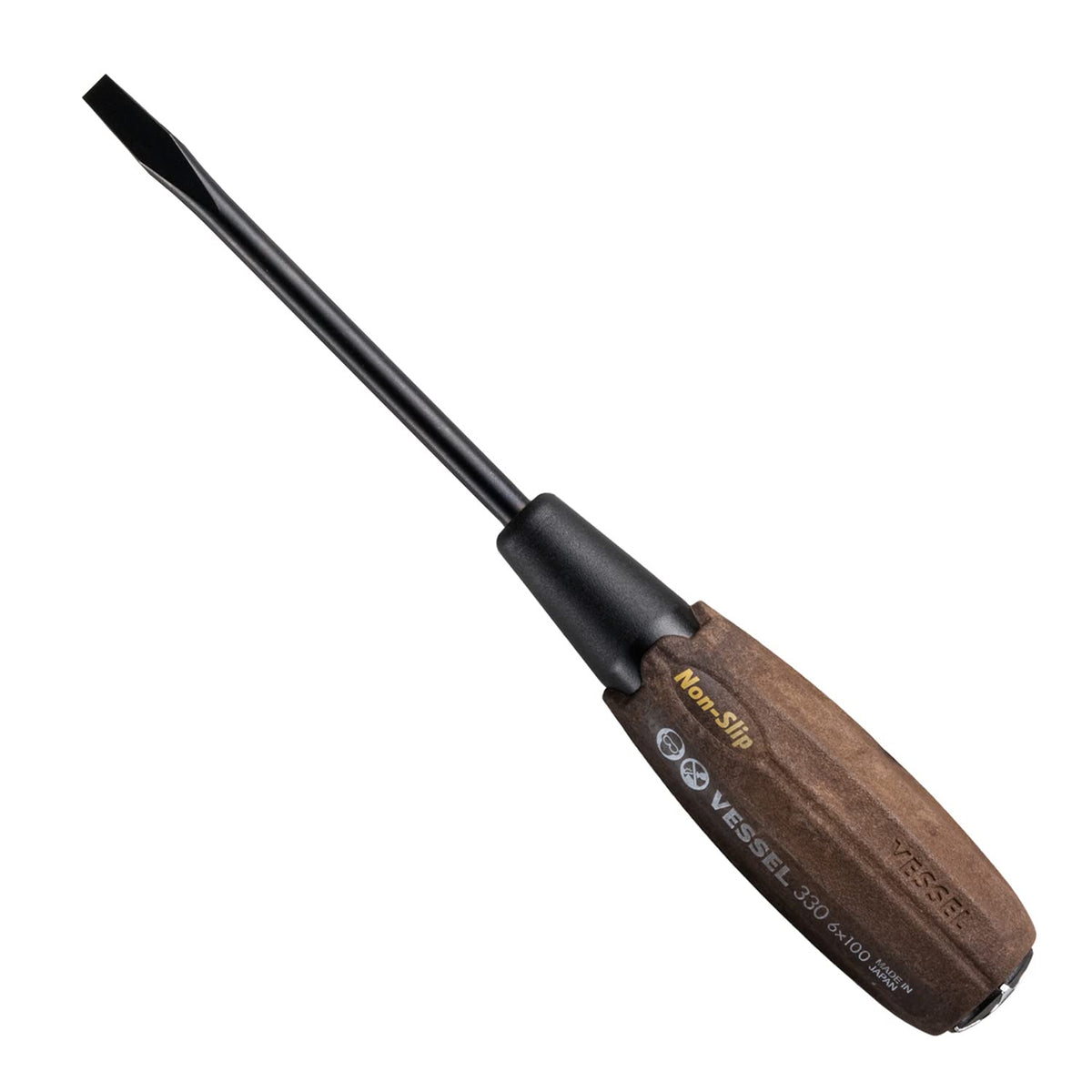 VESSEL B-330 Woody Penetrating Screwdriver Non-Slip Grip -6 x 100
