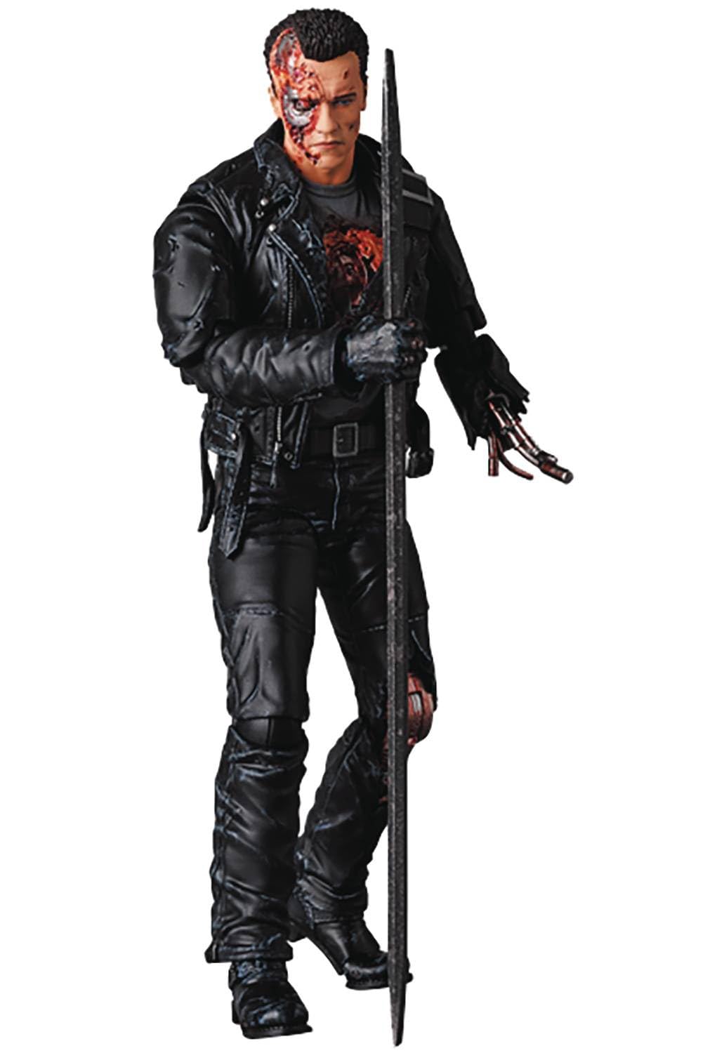 MEDICOM TOY CORPORATION MAFEX No.191 T-800 (T2: Battle Damage Ver.) Total Height: Approx. 6.3 inches (160 mm), Non-Scale, Painted Action Figure