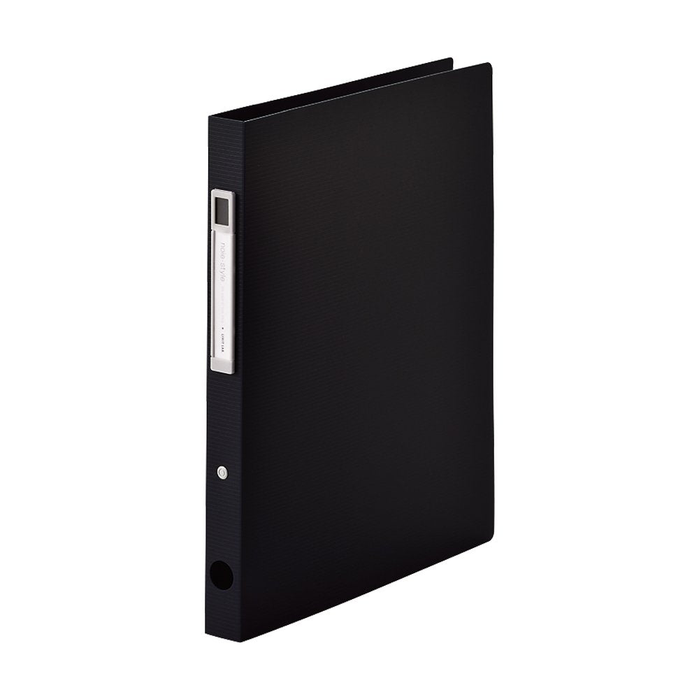 Lihit Lab F7681-24 Ring File, A4, 2 Holes, Black