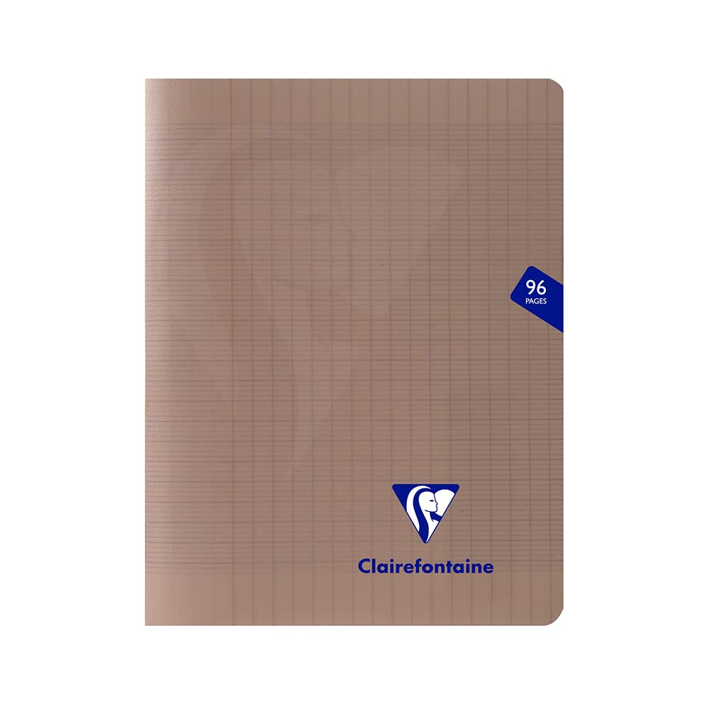 Clairefontaine Cf363741 Notebook, French Ruled Mimedis Staple Notebook, 6.7 x 8.7 inches (17 x 22 cm) (B5 Modified), 96 Pages, Gray, 3.2 oz (90 g/m2), Includes PP Soft Cover, PEFC Certified, Clairefontaine