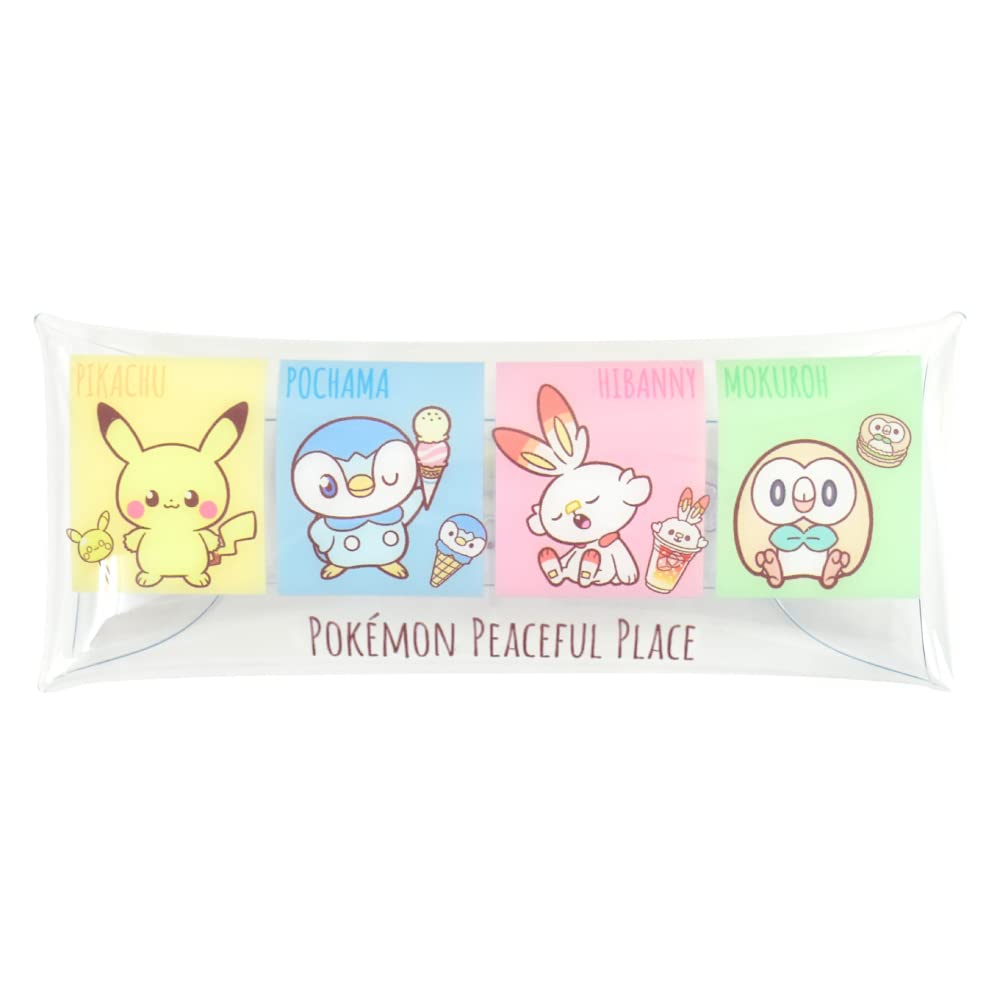 PKP-011 Pokemon Pen Case, Pencil Case, Accessory Holder, Glasses Case, Clear Multi Case, L, Slim