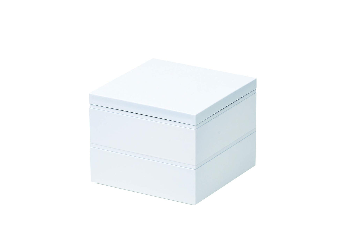 Pearl Metal D-6594 Everyday Heavy Box, 2 Tiers, White, Elastic Belt Included