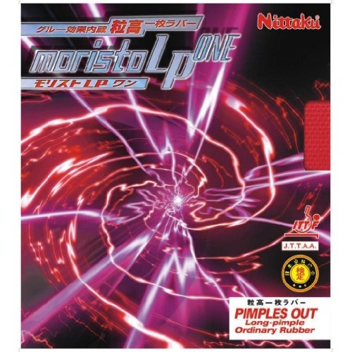 NITTAKU Moristo LP One - OX Long Pip Rubber (No Sponge, Red)