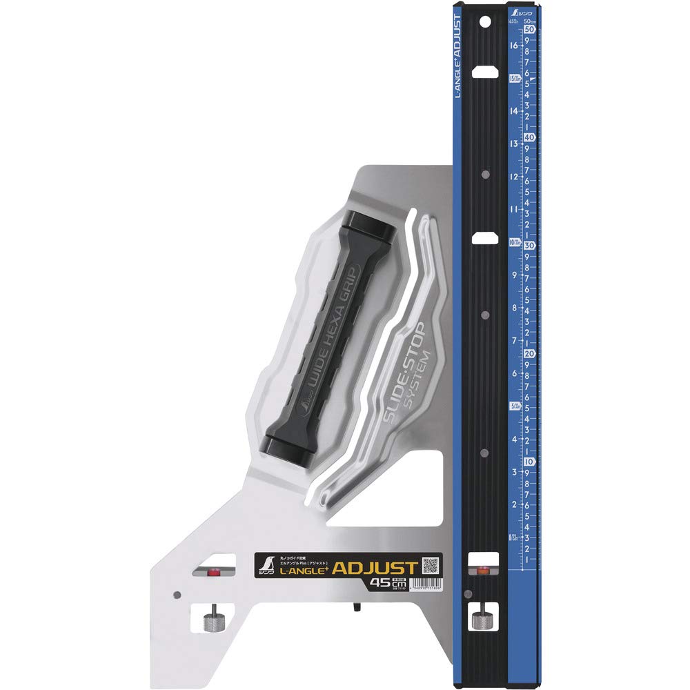 Shinwa Sokutei 73180 Round Saw Guide Ruler, Elle Angle Plus Adjustment, 17.7 inches (45 cm), Combination Scale
