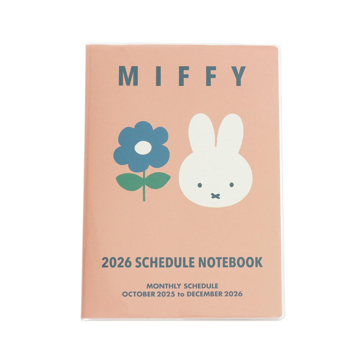 Square Miffy Notebook, 2026, A5 Monthly, Pink, 07BD-5P (Starts October 2025)