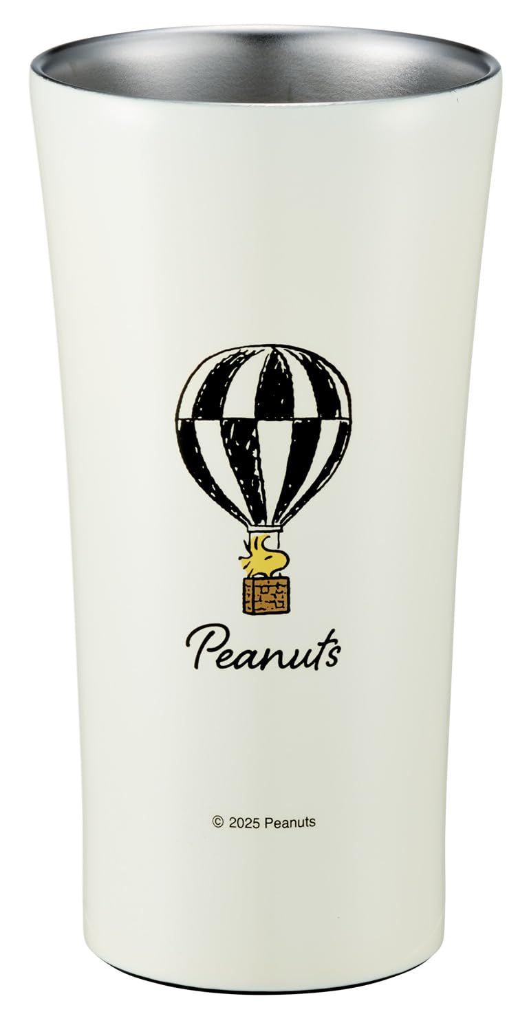 Skater STB4N-A Stainless Steel Tumbler, 13.5 fl oz (400 ml), Thermal, Cold Retention, Snoopy Badge