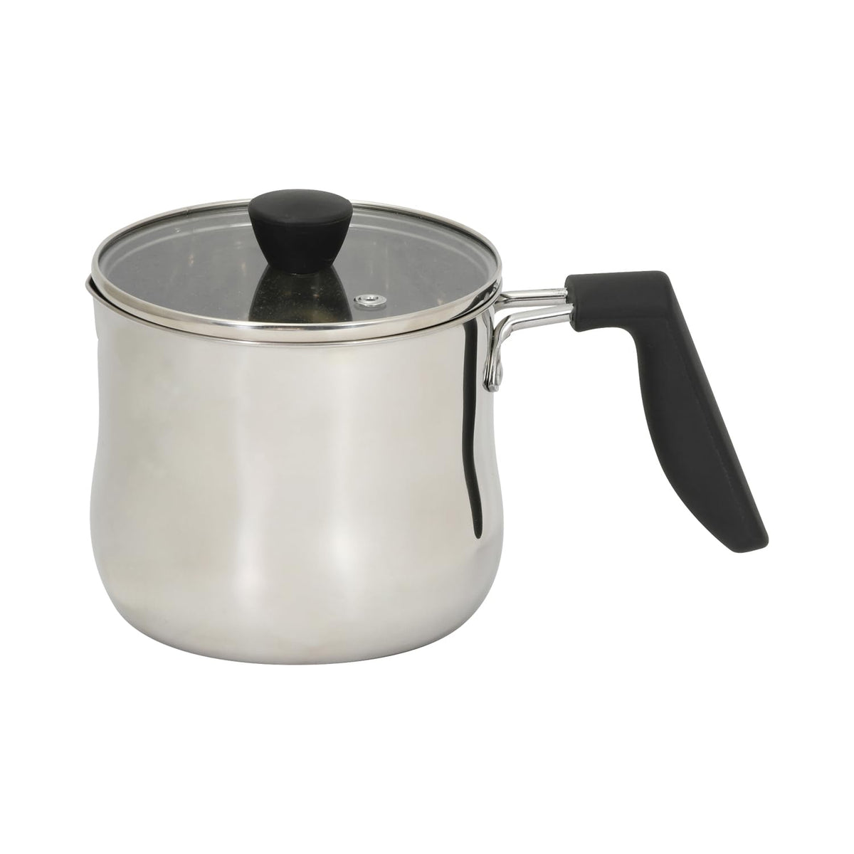 Pearl Metal Pot Multi-Pot Cooking Pot 14cm 1.6L Induction Compatible with Glass Lid Stainless Steel 18-8 Naric HC-145