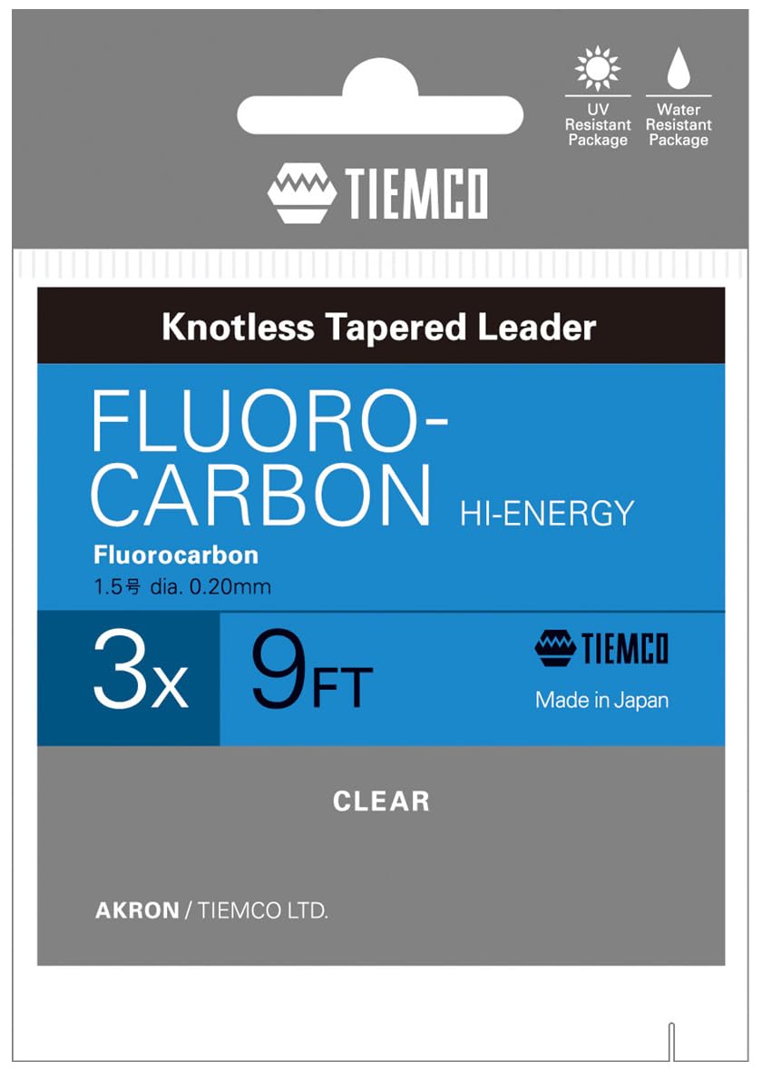 TIEMCO Fluoro Leader, High Energy 9FT, 3X