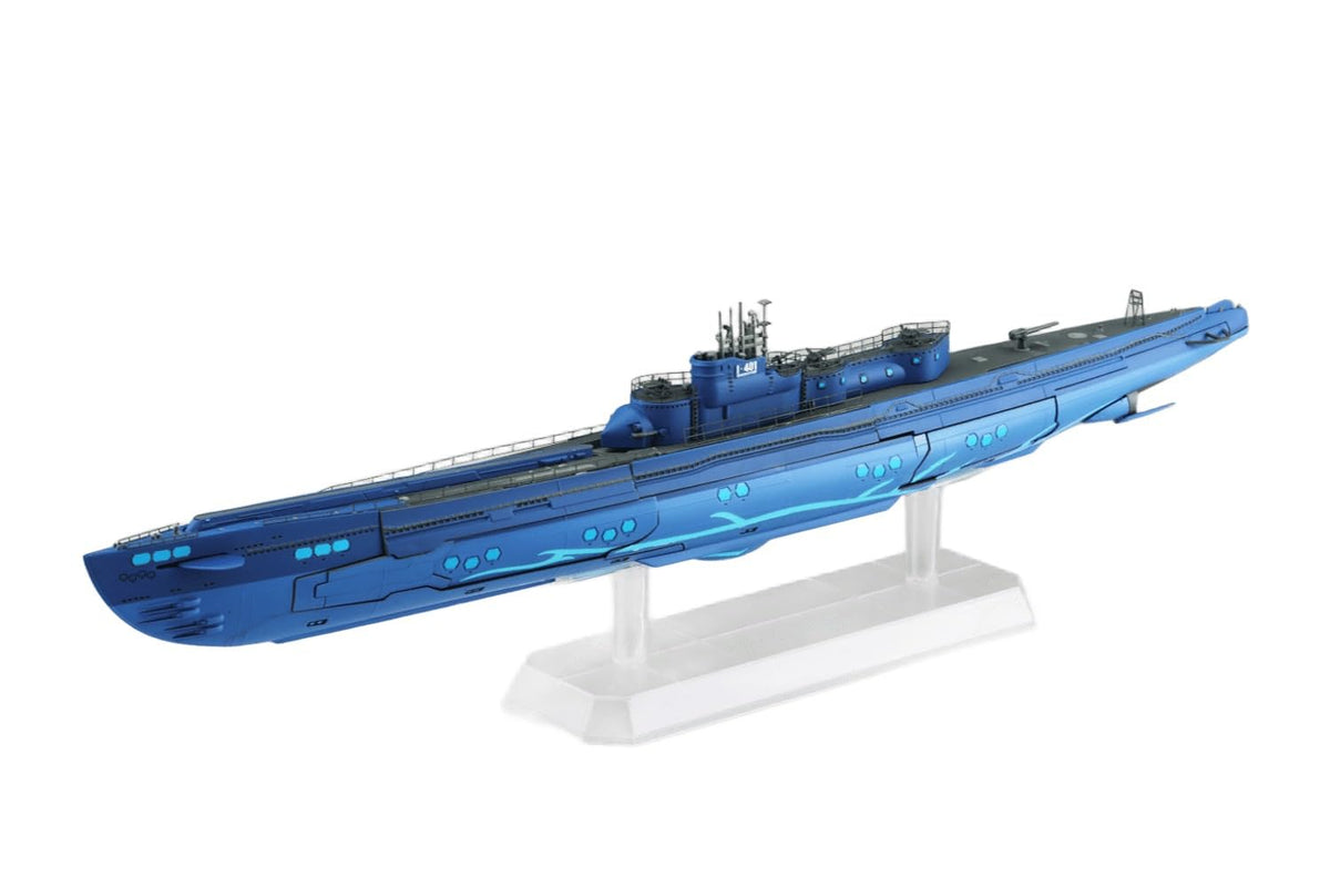 Aoshima Arpeggio of Blue Steel 1/350 Scale - Ars Nova Submarine, Blue Steel I-401, Approx. 10.2 inches (260 mm), PS Plastic Model