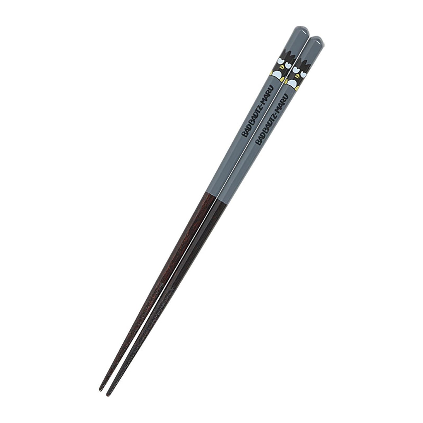 Sanrio 470660 Chopsticks Bad Round 8.3 inches (21 cm), Anti-slip, Easy to Grasp, Natural Wood Material