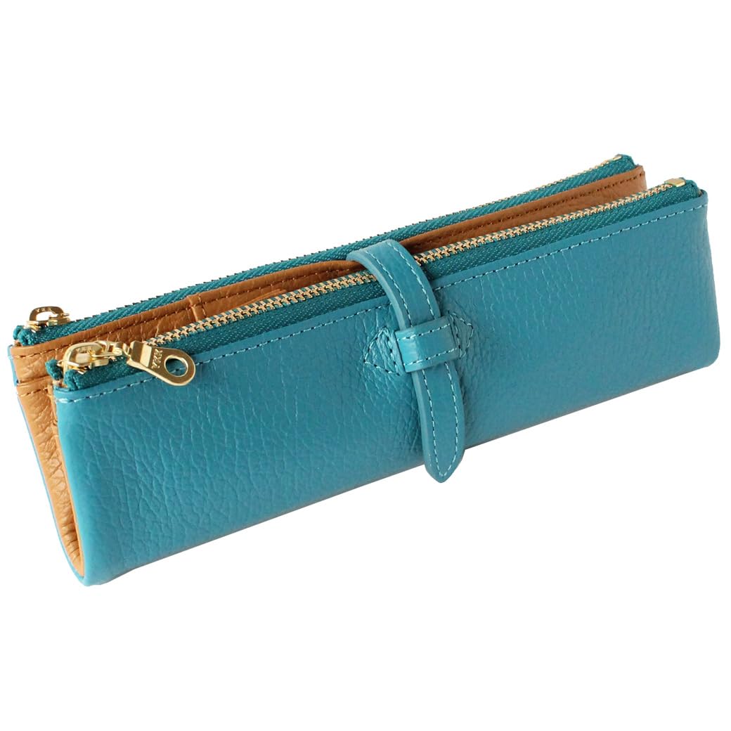 CCOMPANY LIMITED Lupo 2 Second Genuine Leather Italian Leather Pencil Case (Sky Blue)