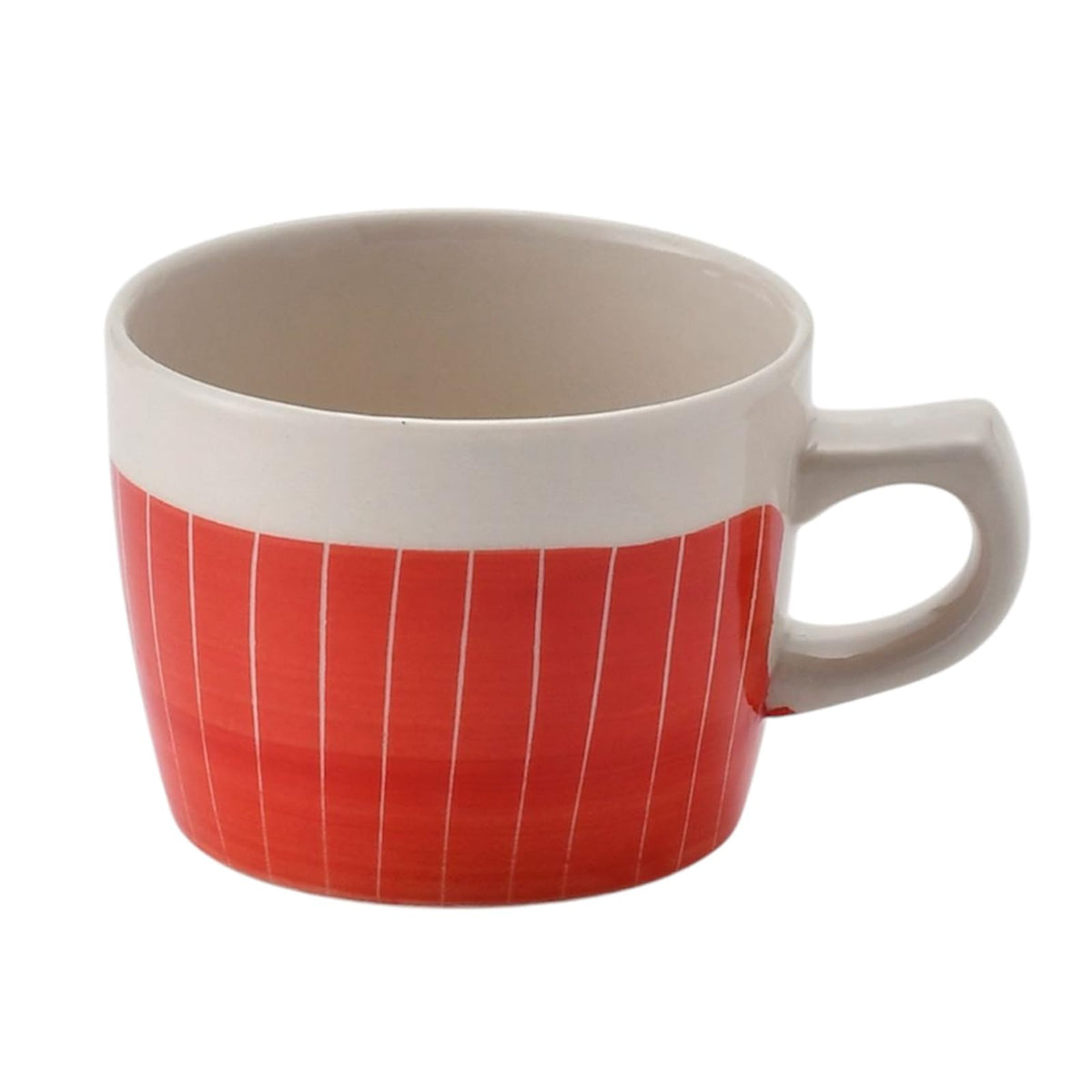 tomofac Hasamiyaki 528362 Mug, Approx. 8.8 fl oz (225 ml), Microwave, Dishwasher Safe, Red, Made in Japan