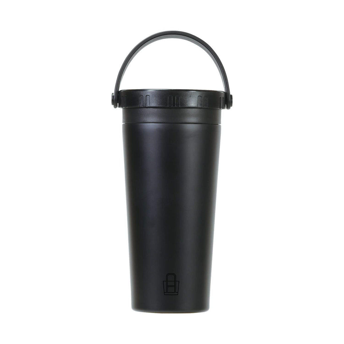 Pearl Metal HB-6808 Tumbler, Mug, Bottle, Cup, Cup, 16.9 fl oz (500 ml), Lid Included, Handle, Vacuum Insulated, Insulated, Cold Insulated, Drip Coffee, Wide Mouth, Black, Cafe Mug, Tote Tumbler