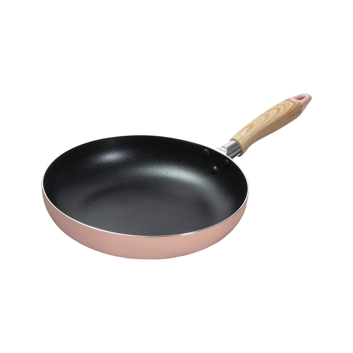 Pearl Metal HB-6662 Frying Pan, 10.2 inches (26 cm), Induction Compatible, Compatible with All Heat Sources, Fluorine Treatment, Pink, Natural Cook Pure