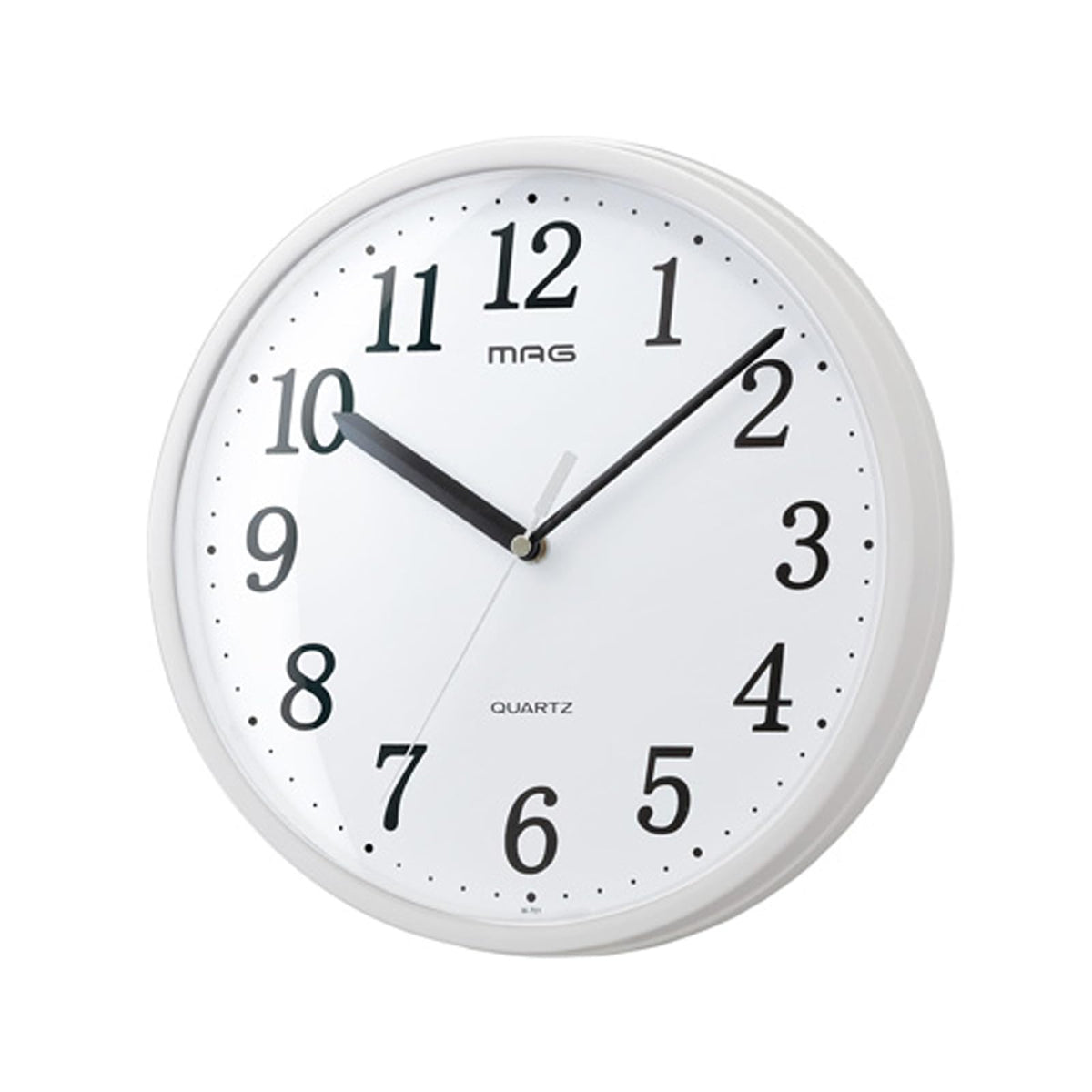 MAG W-701WH-Z Analog Plastitter, Silent, Continuous Second Hand, Plastic Windshield, White