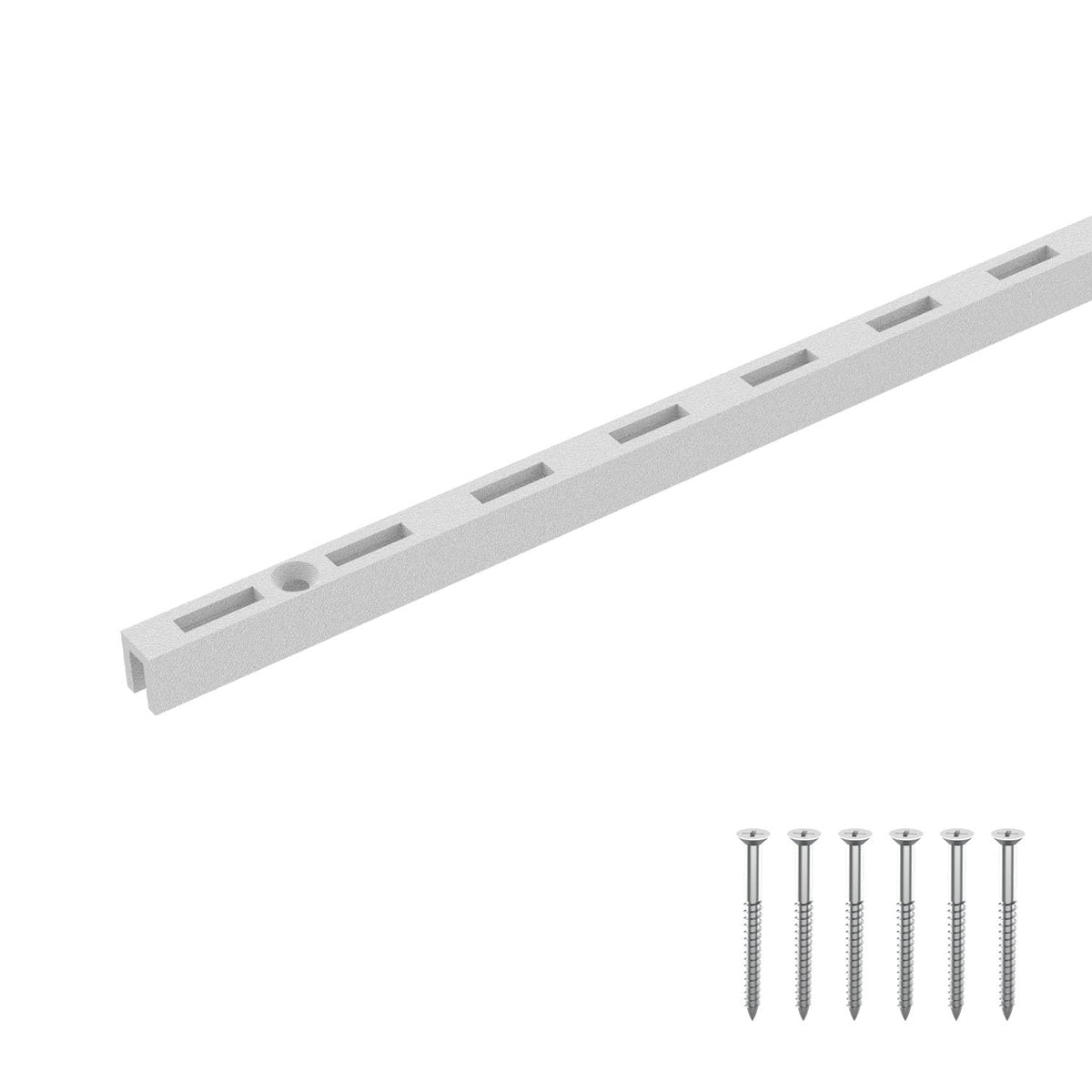 平安伸銅工業 Heian Shindo Industrial LABRICO 1200 Shelf Pole Shelf Rail, Iron, Length 47.2 inches (120 cm), Matte White IXO-527