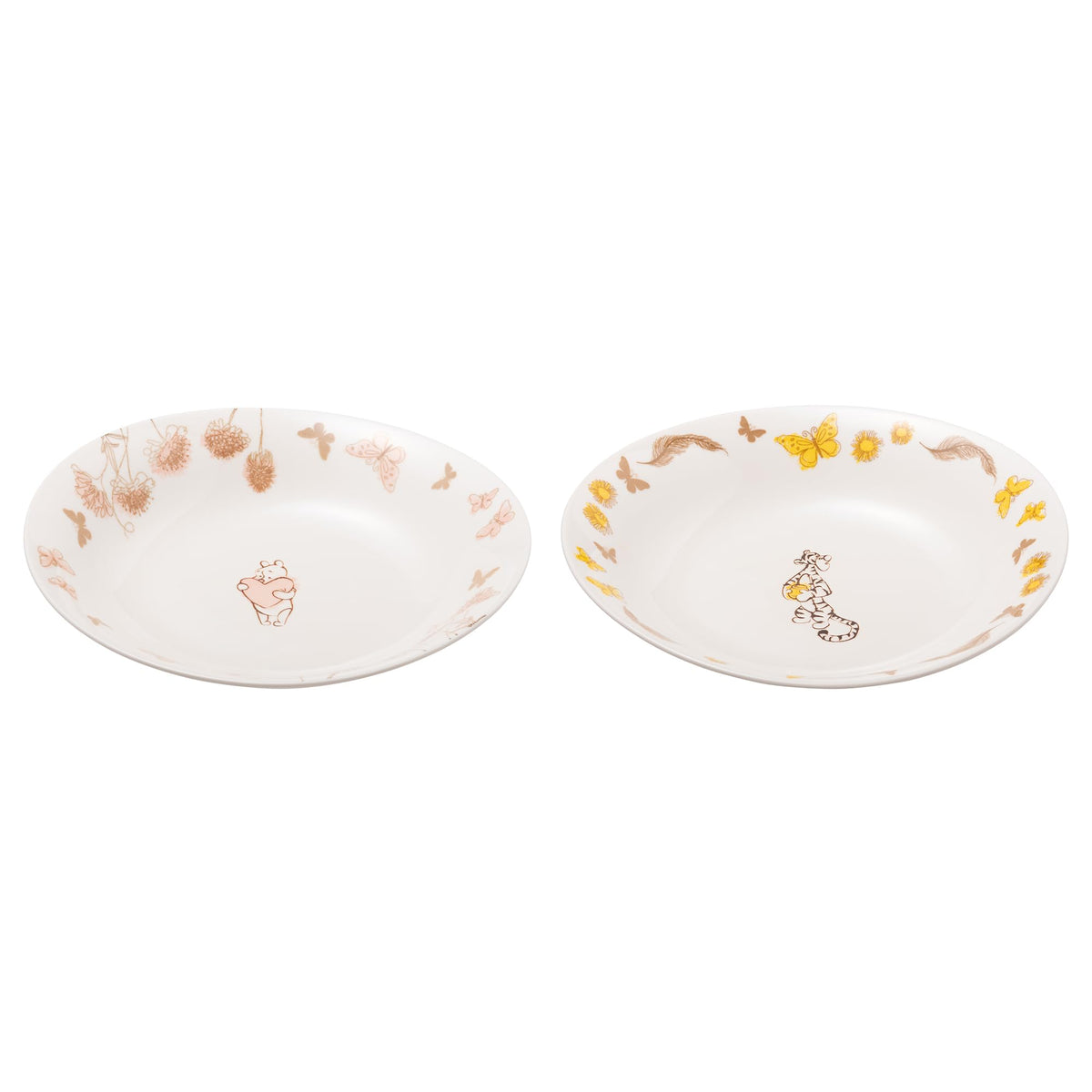 maebata 69157 Pasta Curry, Pasta Plate, Curry Plate, Set of 2, Pooh & Tiger, Dishwasher Safe, Microwave Safe, Stylish, Boxed, Gift, Present, Winnie the Pooh