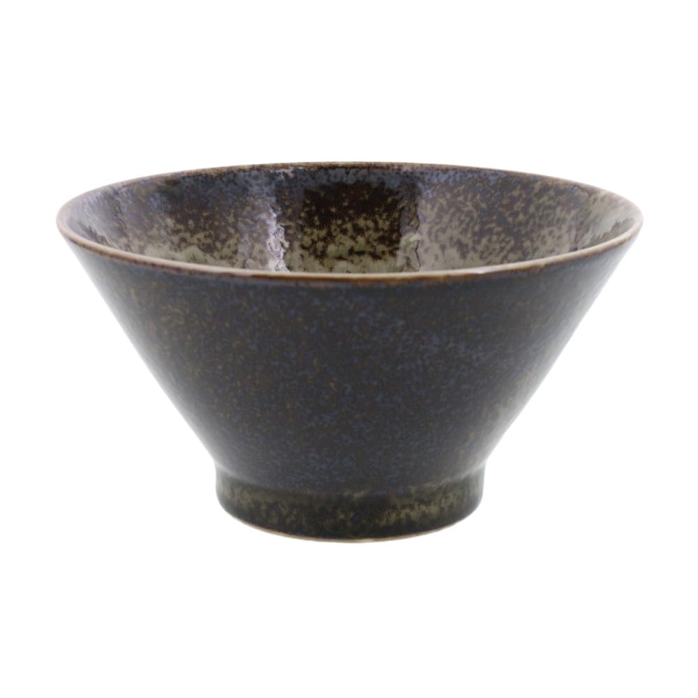 EAST Table 17-035-03 Trapezoid Bowl, Small, Dark Green Glaze, 6.3 inches (16 cm), Japanese Color, Made in Japan, Microwave Safe, Dishwasher Safe