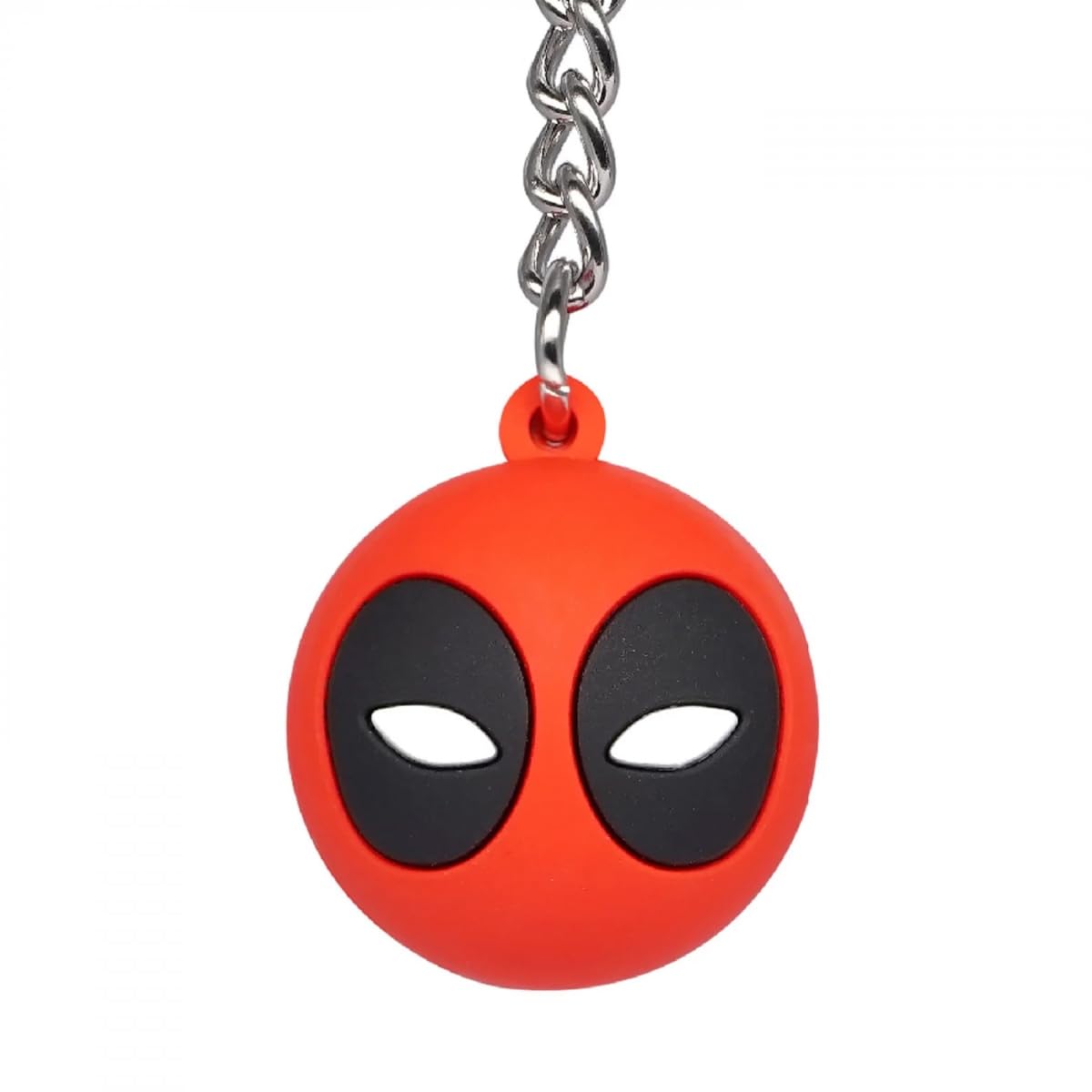Marvel Deadpool Icon Ball Key Chain - Red, White, and Black