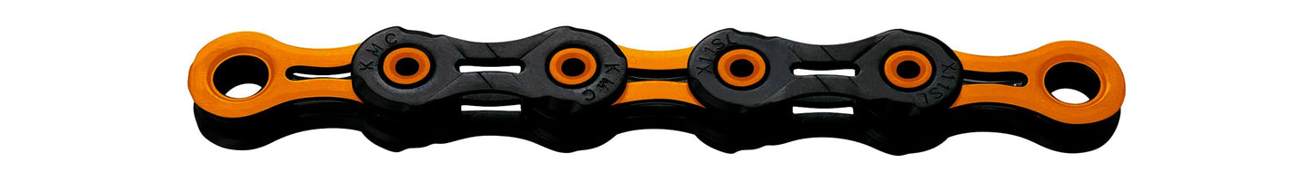 KMC Unisex's DLC 11 Chain, Black/Orange, 1/2” x 11/128”