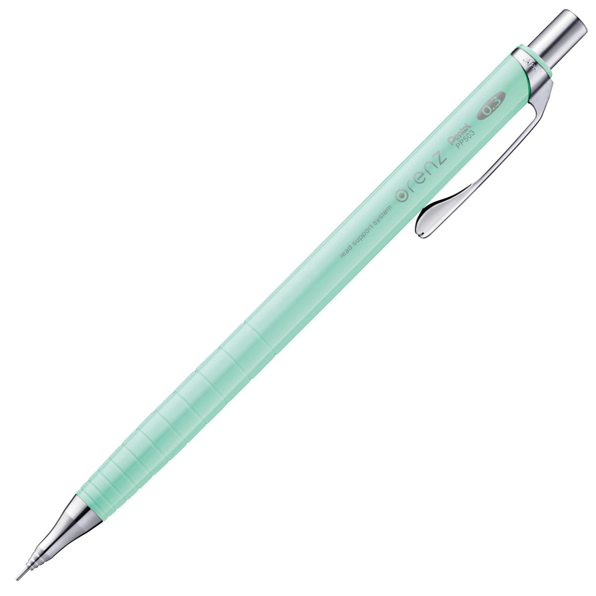 Pentel Mechanical Pencil, Orenz 0.3mm, Mint Green (XPP503-GD)