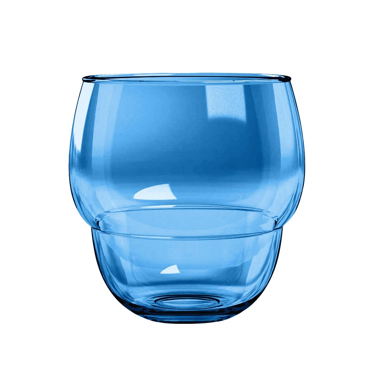 ABODE Homeware Stacking Bubble Break-resistant Cup, 14.1 fl oz (410 ml), Cobalt Blue, Plastic Glass, Stylish Design, Tableware, Stackable Dishwasher, BPA-Free, Large Capacity, Large Iced Coffee,