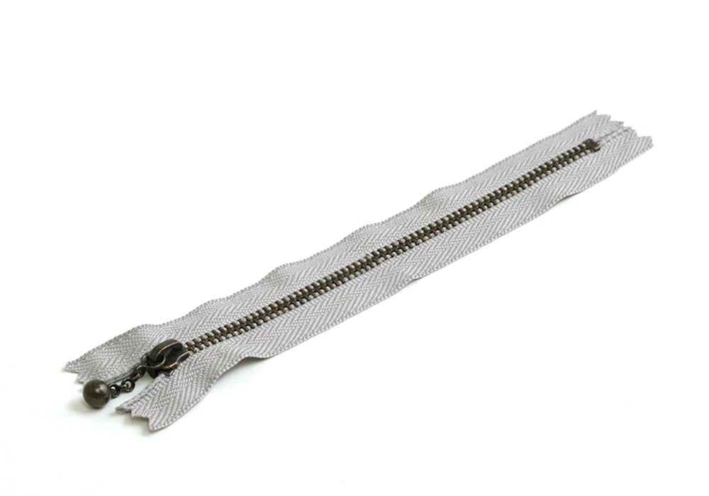 Y.K.K 玉付ファスナー 20cm 10本入 グレー 3GKB20-576