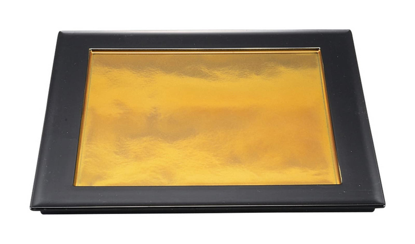 Fukui Craft 15007110 Shaku 0 Furnace-Edge Appetizer Serving Plate, Kinnumbuchi Black