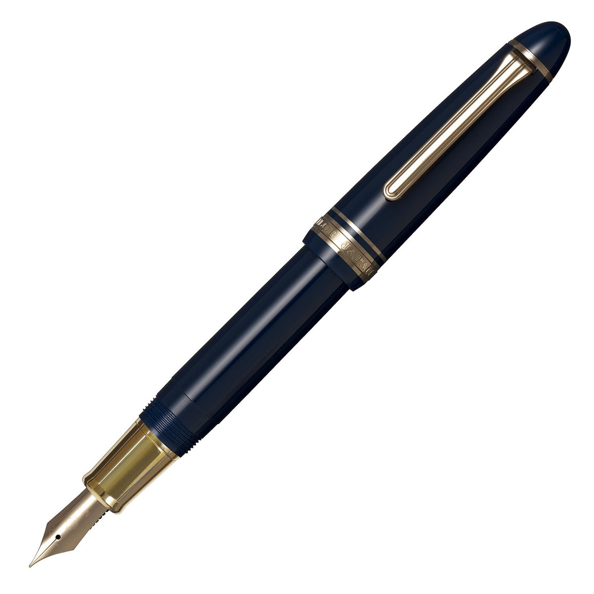 Sailor Profit Casual L Stable Gold Trim Fountain Pen Clear Blue, Bold Nib (B), Japanese Made Writing Pen 11-0825-640