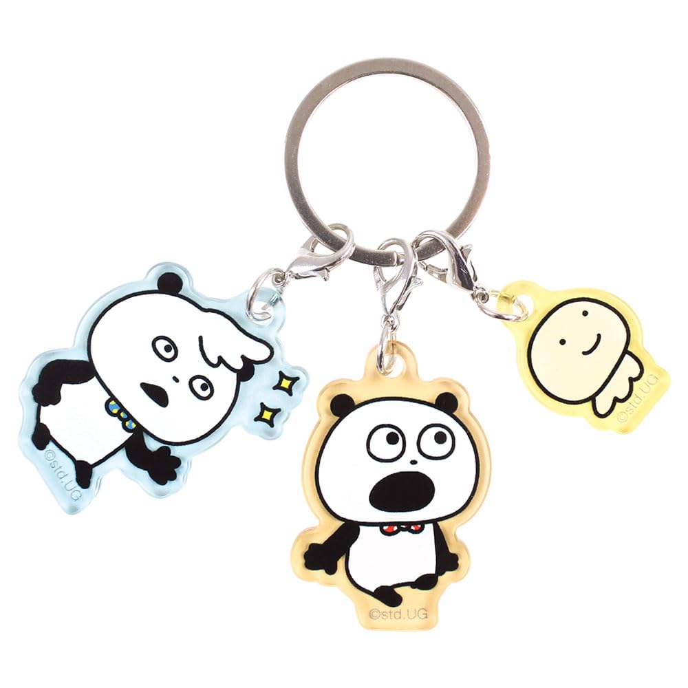 Tees Factory UG-5546517GP Studio UG3 Charm Key Holder, Gokigen Panda, H1.9 x W1.3 x Depth 0.1 inches (49 x 34 x 3 mm), Within
