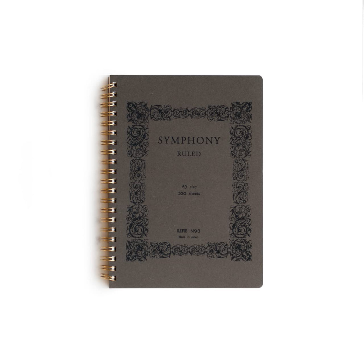 ライフ Life Symphony Notebook, A5, Brown N93