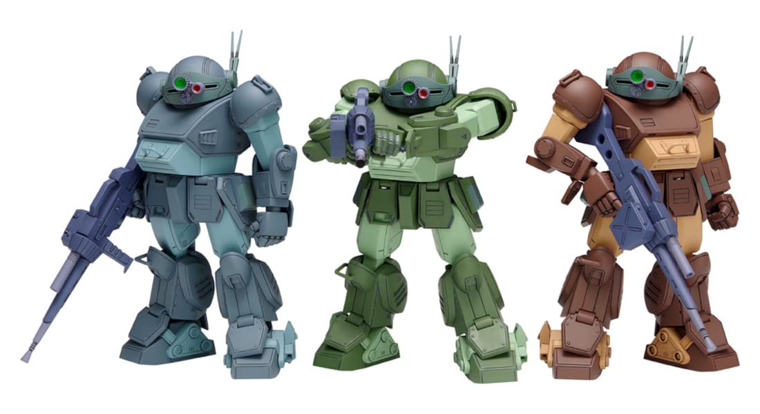 Wave BK-199 Armored Trooper Bottoms, Scope Dog Battling Set, ST Edition, 1/35 Scale, Total Height: Approx. 4.3 inches (11 cm), Color Coded Plastic Model, Molded Color