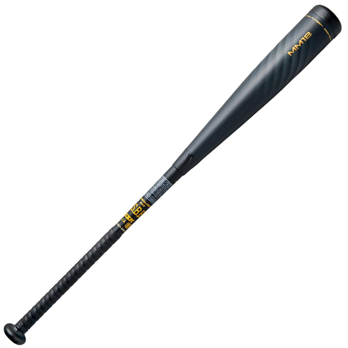 SSK SBB4023 Baseball Soft FRP Bat MM18, Black x Gold, 33.7 inches (85.5 cm)
