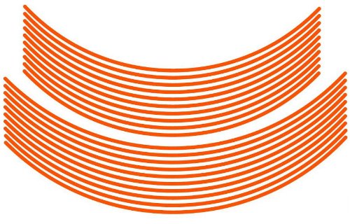 MDF RIM-4M-OG-18&21N Rim Stripe, Solid Type, Orange, No Letters, Plain, 0.2 inch (4 mm) Width, 18 & 21 inches (4 mm)
