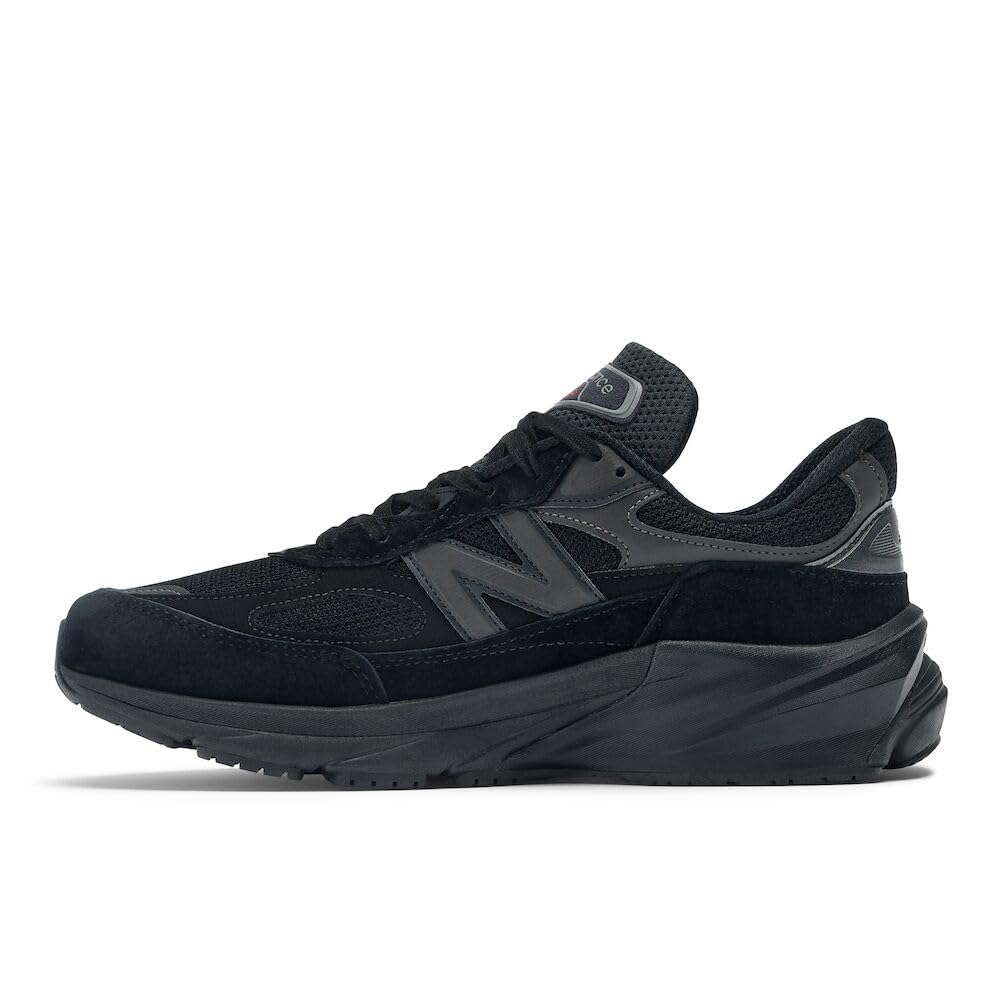 New Balance Unisex Made in USA 990 V6 Sneaker,Black/Black,Men 9.5 / Women 11