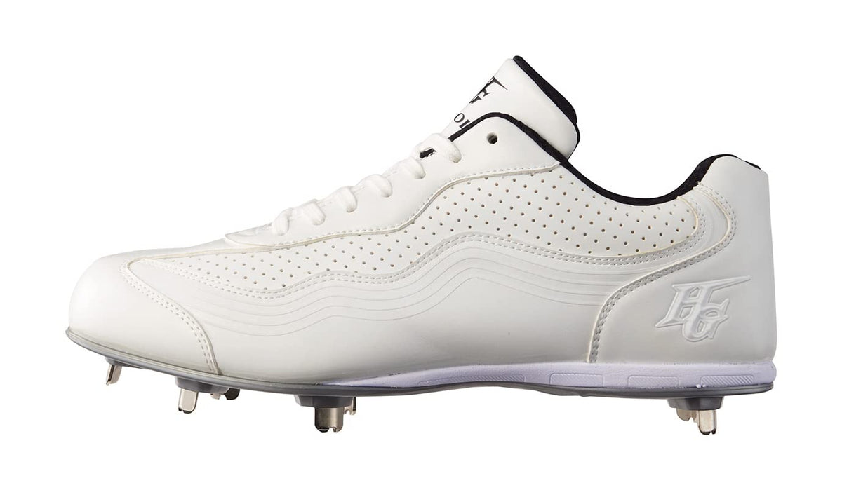ハイゴールド(Hi-GOLD) Men's Lace Type Baseball Cleats, White, 25.5 cm