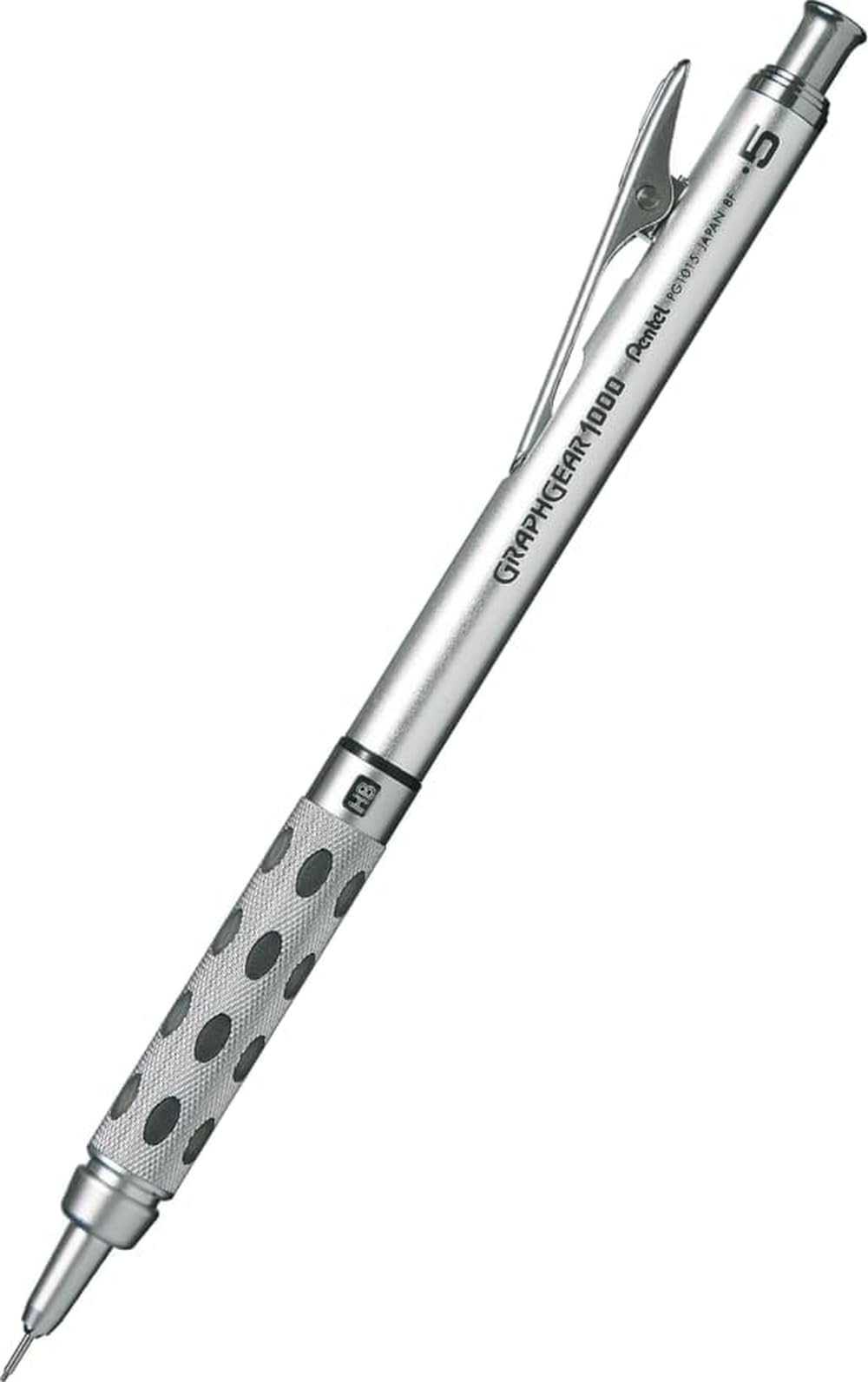 Pentel Packaged Graph Gear 1000 Automatic Drafting Pencil, 0.5mm, Grey Accents, 1 Pencil (XPG1015)