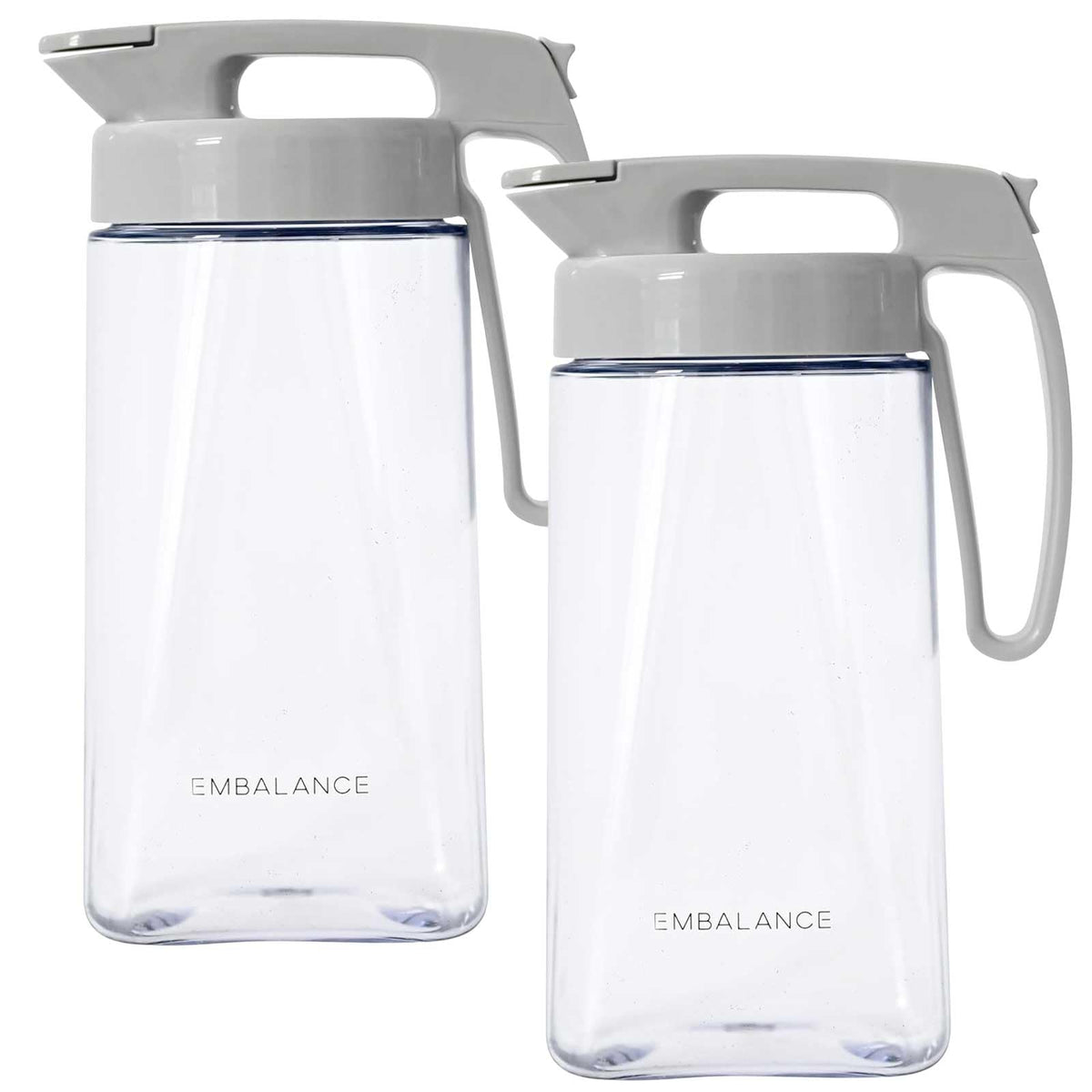 Wilmax T22432 Embalance, Seamless Pitcher, S, 4.6 gal (1.6 L), Set of 2, Integrated Handle, Lid, and Washer, Made in Japan, One-Touch Open/Close, Vertical Place, Dual Use, For Water, Tea, Coffee