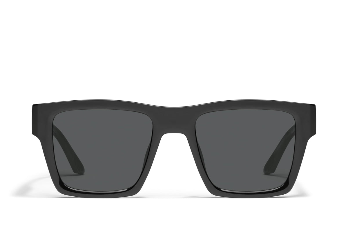 QUAY - Men's Sunglasses, Standard Square Lenses with UV Protection (Fast Lane, Black/Smoke)