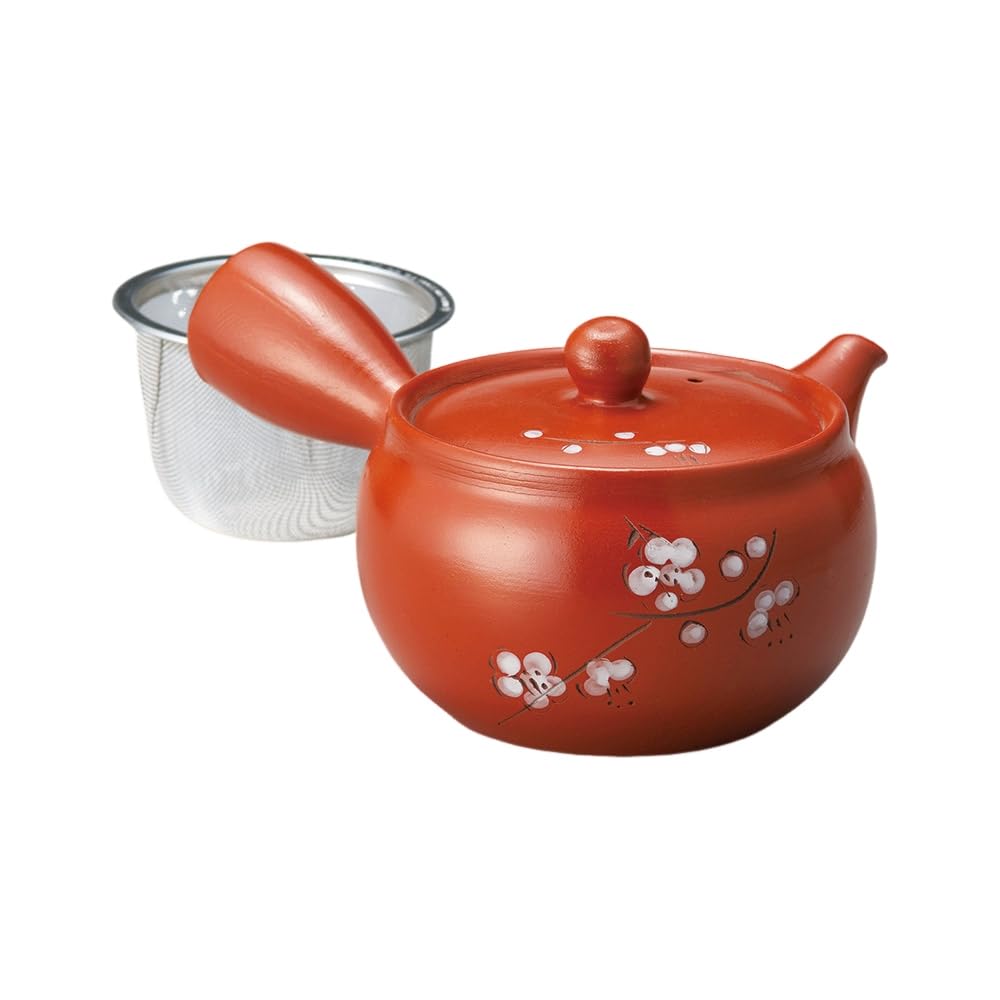 Ale-net Teapot Pot, 13.5 fl oz (400 cc), 2.2 Cup Teapot with Tea Strainer, Porcelain, Made in Japan