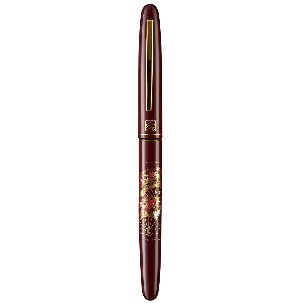 Kuretake DU181-115 Brush Pen, Kuretake Fountain Brush, Maki-e Monogatari Fan, Red Axis
