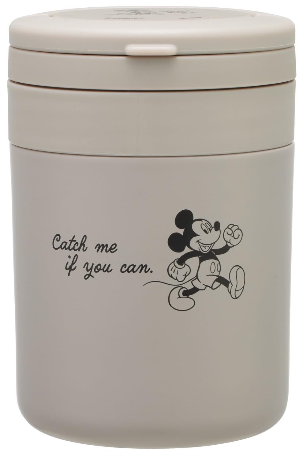 Skater LJFO3-A Thermal Insulated Soup Jar, 10.1 fl oz (300 ml), Folding Handle, Disney's Mickey Mouse, Simple Logo